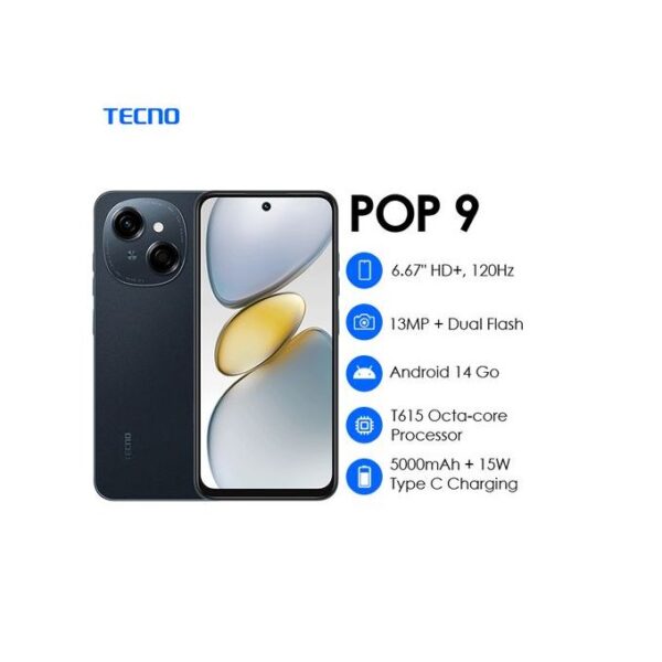 Téléphone Tecno POP 9 – ROM 128 GB - RAM 6 GB
