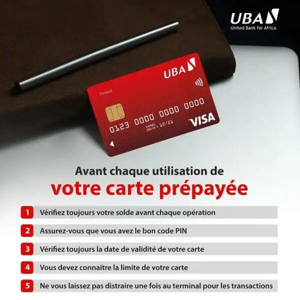 Second image of Carte Visa Prépayée UBA Middle